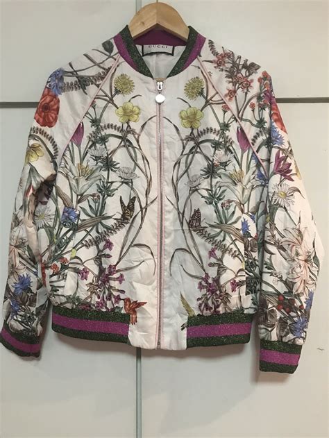 gucci blooming in your garden jacket|Authentic Gucci Blooming In Garden Silk Jacket, Sz 40, Good.